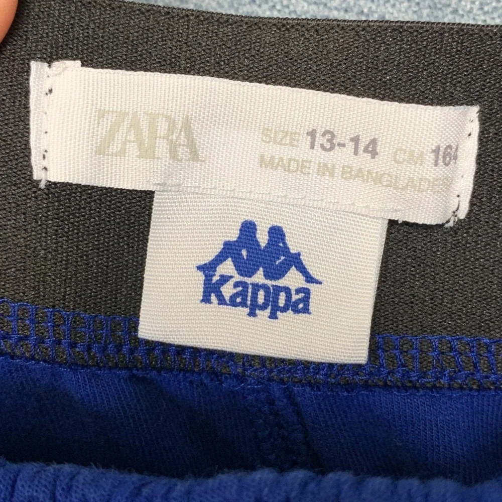 Kappa x Zara Board Shorts Boys 13-14 Blue Drawstring Waist Surfing Swimwear